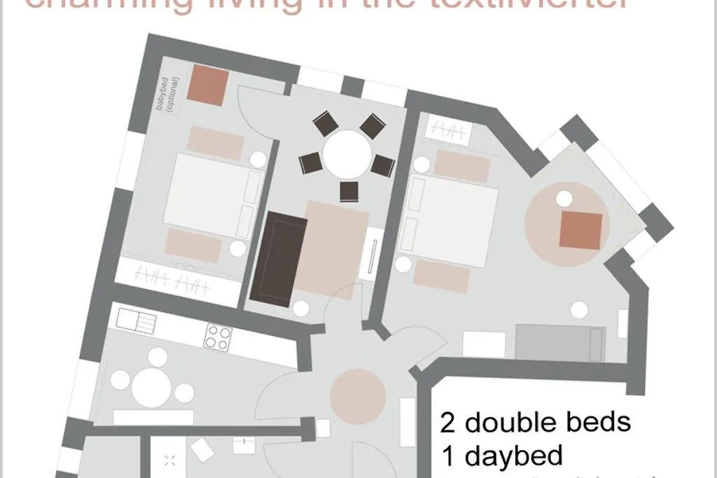 Apartment Charmant Leben Im Textilviertel - Stilvolle Wohnung - Zentral Und Ruhig Augsburg Germany